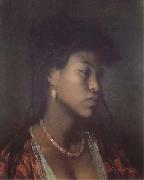 Leopold Carl Muller Portrait d'une Nubienne (mk32) oil painting picture wholesale